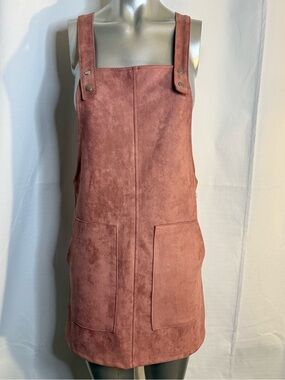 Forever 21 Mauve Pink Woven Overall Dress